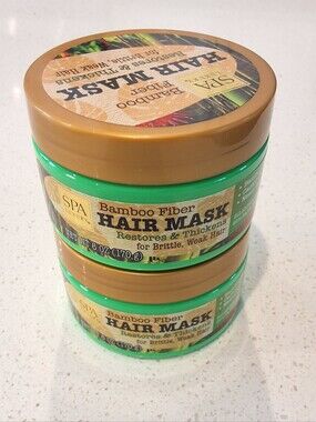 Spa Luxury Bamboo Fiber Hair Masks,  Restores & Thickens, Bundle Of 2, 6 oz.